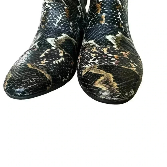 Coach Cassandra Oxblood/ Multicolor Real Snakeskin Booties - Picture 15 of 15